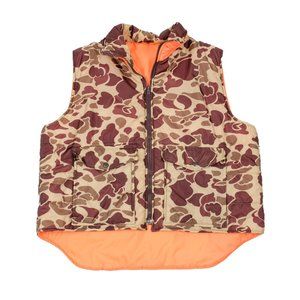 Winchester Duck Camo & Blaze Orange Reversible Puffer Zip Up Hunting Vest XL